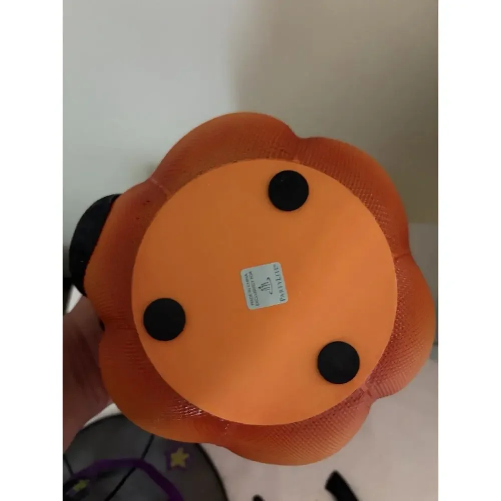 PartyLite Mr Pumpkin Head Halloween Votive Tealight Holder P9774 Magnetic Face